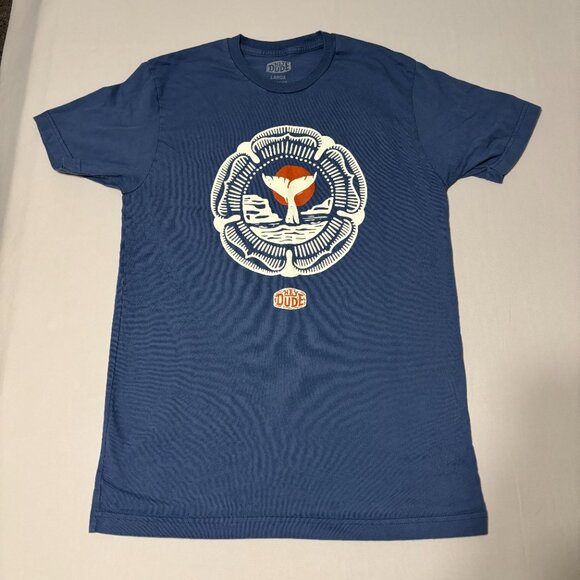 Hey Dude Graphic T-Shirt Lot 2 Men’s Large Black Cowboy Hat Blue Whale Tail - Picture 10 of 15